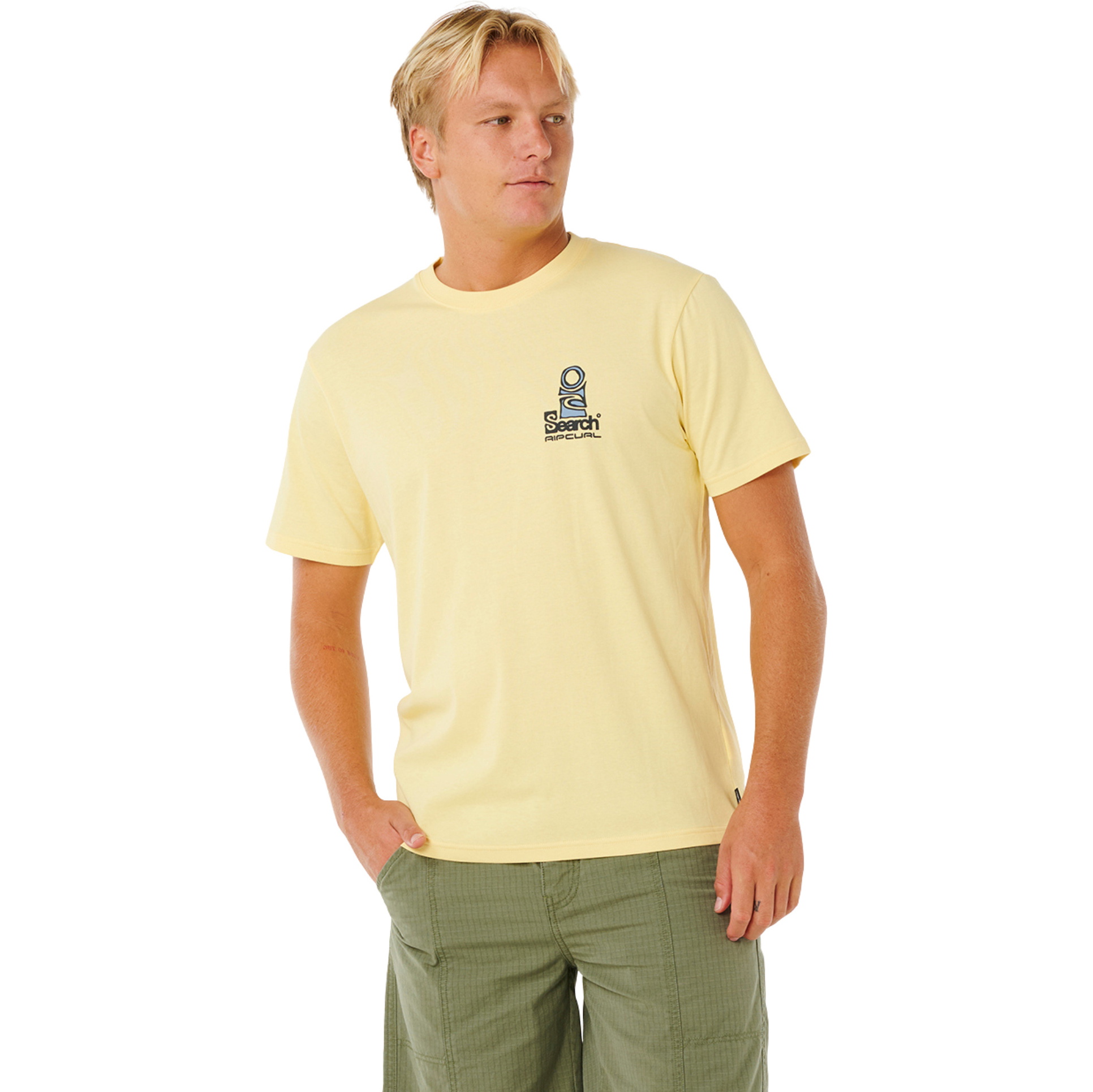 2026 Rip Curl Mens Vaporcool Search Stack Tee 0K5MTE - Sunlight